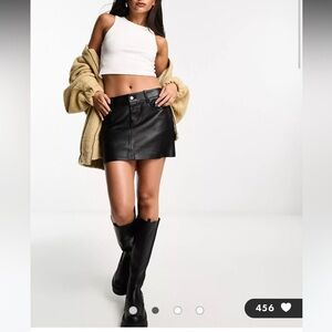 Leather mini skirt NWT